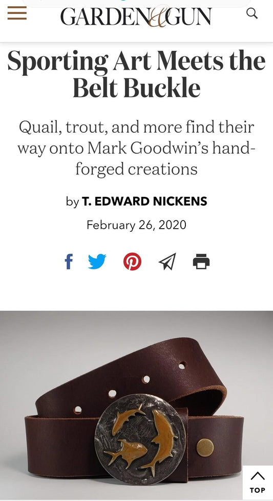 garden gun magazine tyger forge artisan buckles and belts