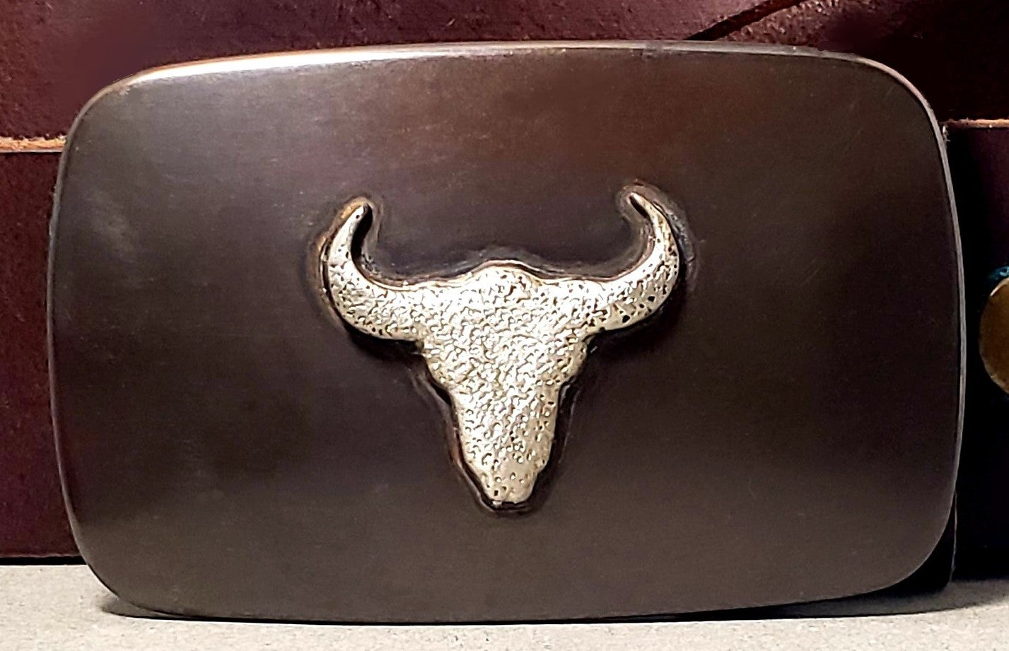 Gunmetal Bronze Bison Skull