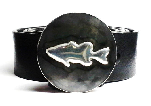 Bass Belt Buckle Hand Embossed - TYGER FORGE - Mark Goodwin
