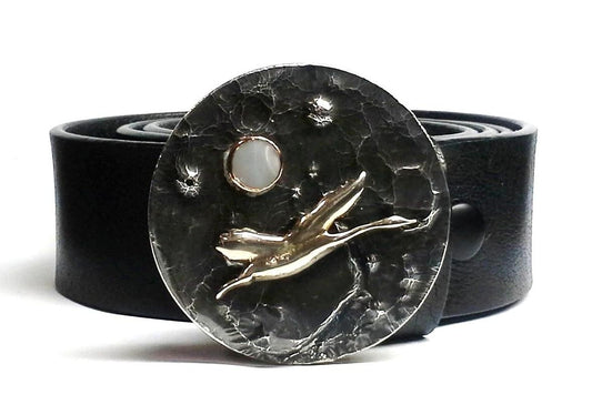 "Full Moon Flyer" Goose Belt Buckle - TYGER FORGE - Mark Goodwin
