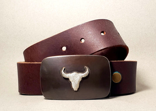 Gunmetal Bronze Bison Skull