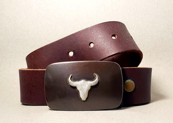 Gunmetal Bronze Bison Skull