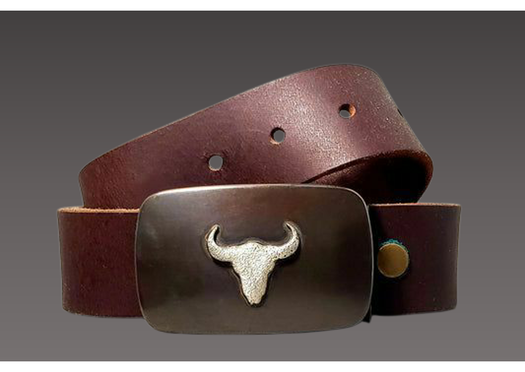 Gunmetal Bronze Bison Skull