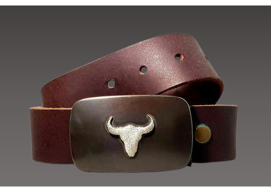 Gunmetal Bronze Bison Skull