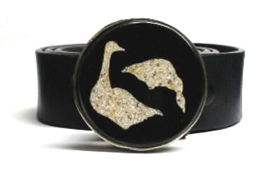 "Looker Feeder" Goose Eggshell Belt Buckle All cast - TYGER FORGE - Mark Goodwin