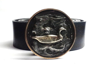 Swimming Goose Belt Buckle All Cast - TYGER FORGE - Mark Goodwin