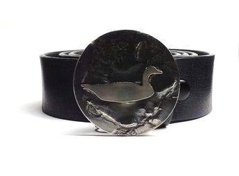 Swimming Goose Belt Buckle Hand Cut - TYGER FORGE - Mark Goodwin